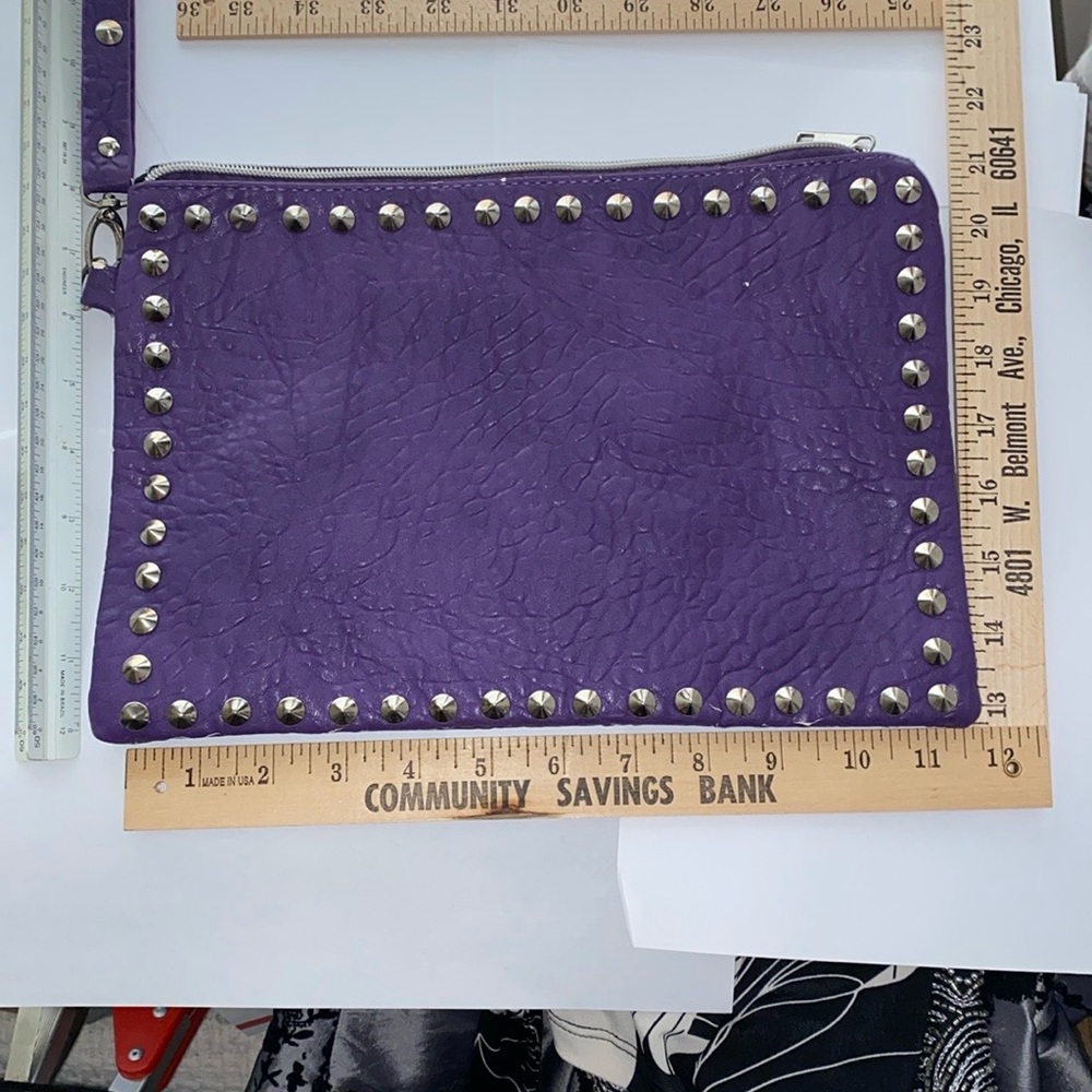 Purple Studded Clutch
